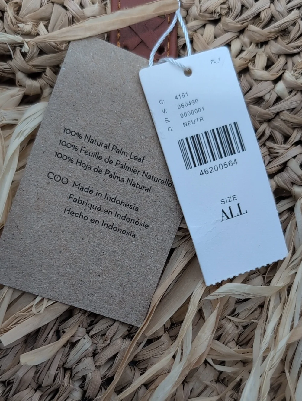 New Anthropologie Palm Springs Foldover Circle Tote Bag